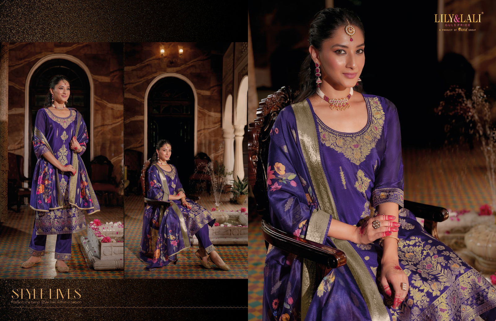 Silkyness Vol 3 By Lily And Lali Jacquard Designer Kurti With Bottom Dupatta Wholesale Price In Surat
